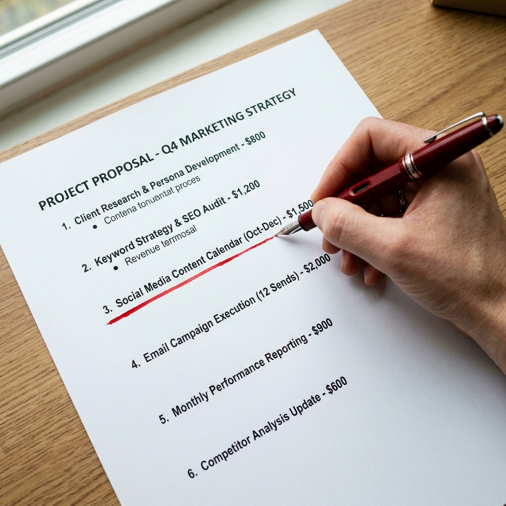 Reducción de alcance tachando entregables